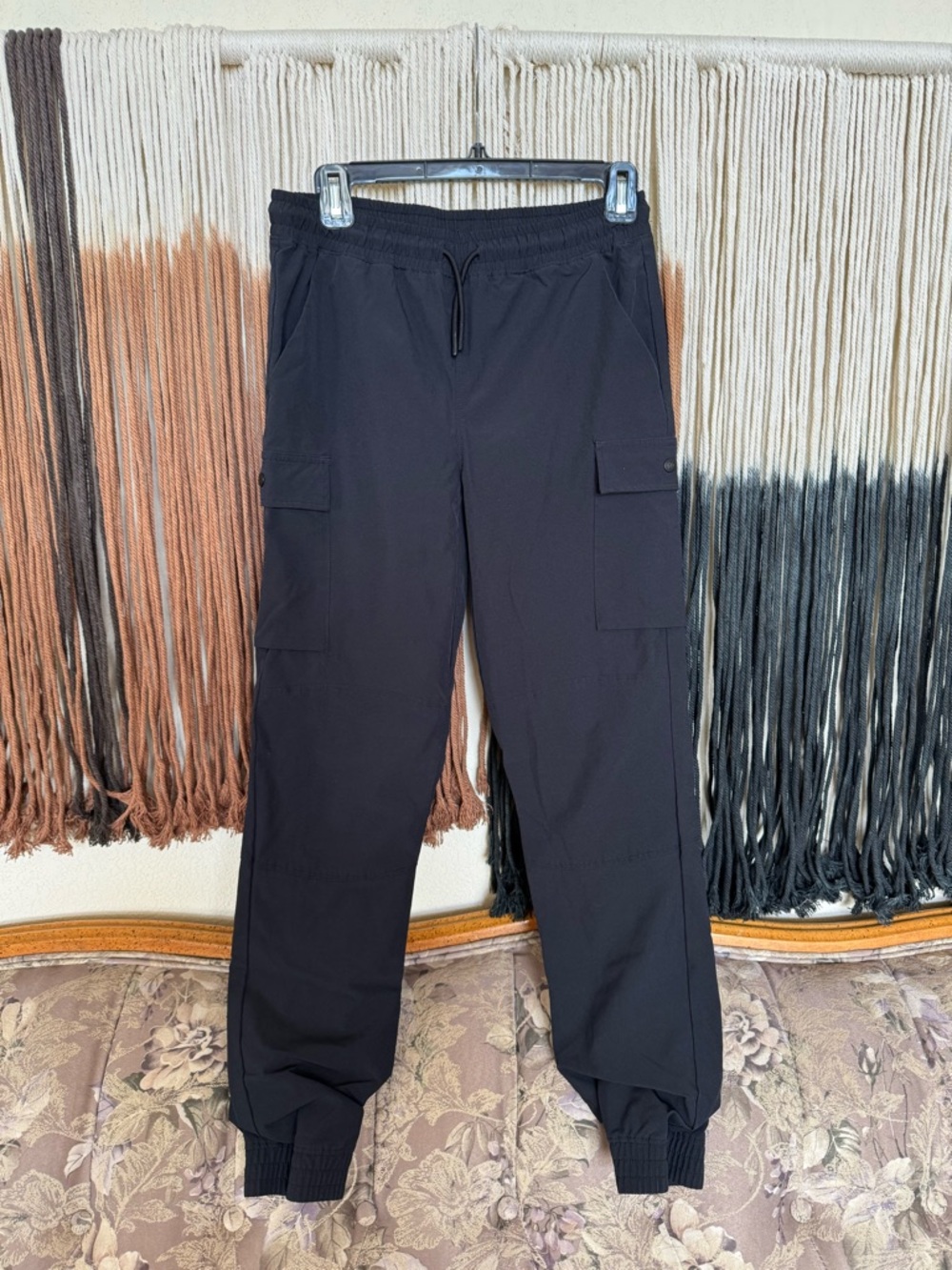 Black All in Motion cargo joggers